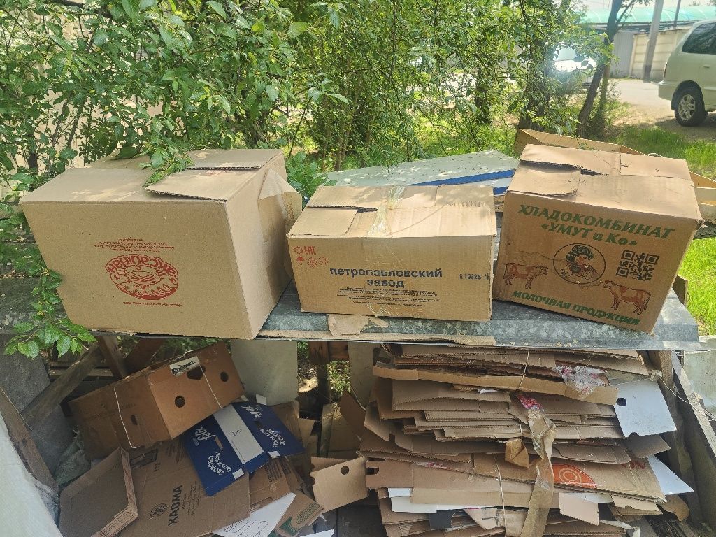 Продам пустые коробки от бананов, молока, яиц и так далее