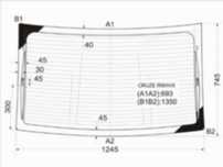 Стекло заднее с обогревом CHEVROLET CRUZE 4D 09-15/DAEWOO LACETTI 4D 0