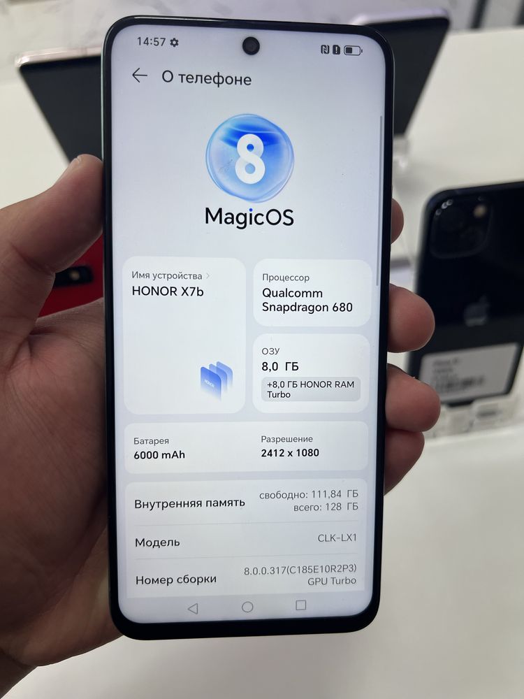 Honor X7b 128gb ozu 8