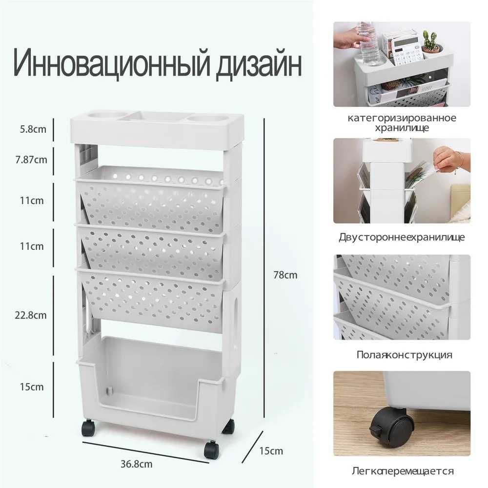Стеллаж (этажерка) на колесиках