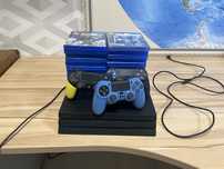 PlayStation PS4 Pro 1TB + 3 джойстика + много игр — включай и играй!