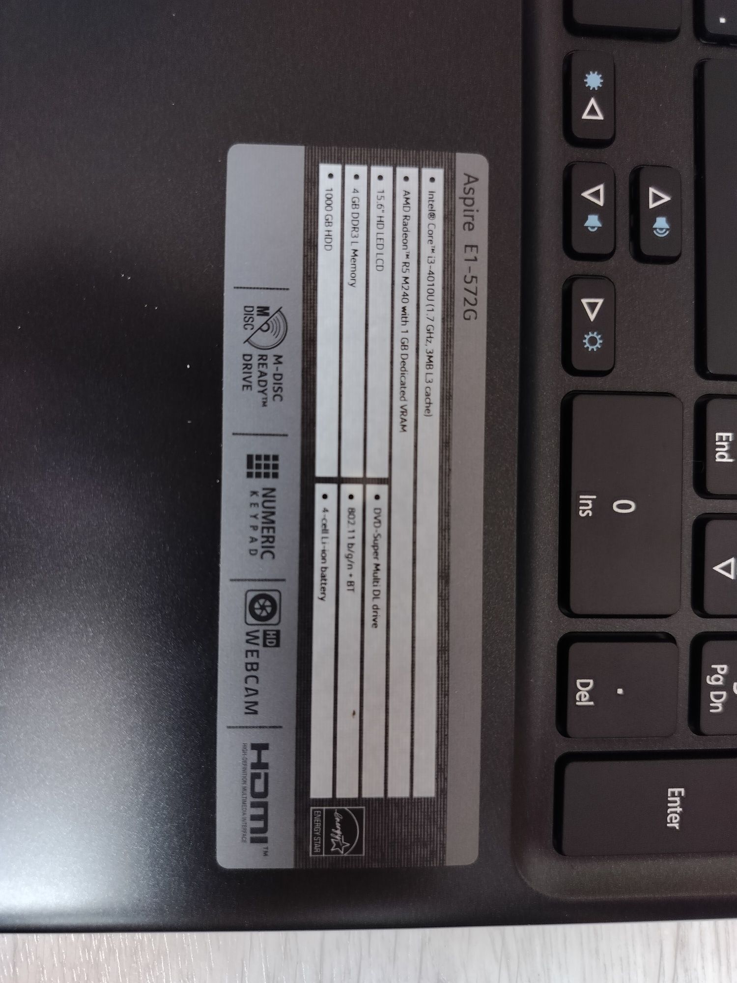 Acer ноутбук сатылады. Почти новый көп қолданылмаған