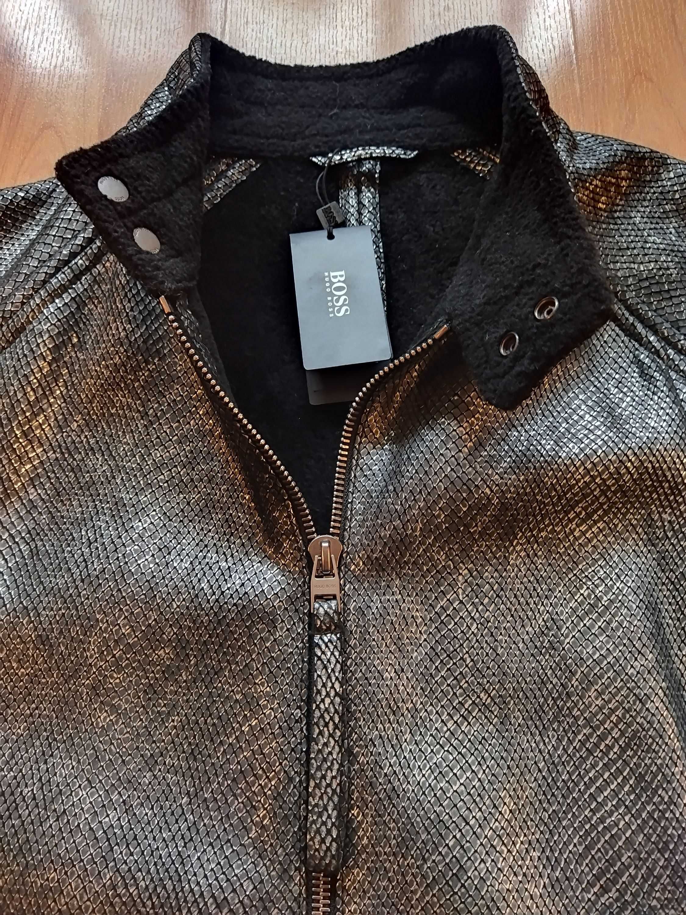 Дубленка Hugo Boss (Германия),зима,"кожа питона",оригинал,новая,р-р 52