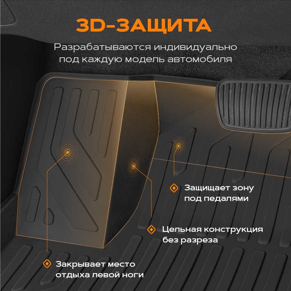 Коврики модельные в салон из полиуретана на разные модели автомобилей