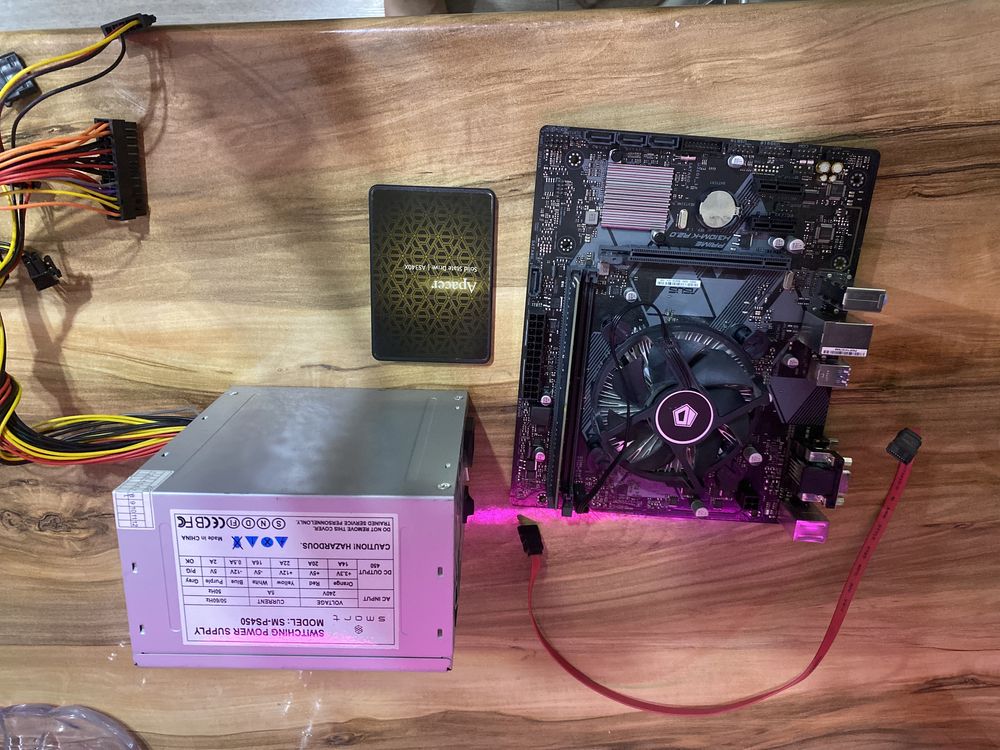 Компьютер, материнка, core i3 8100, ssd, блок питания
