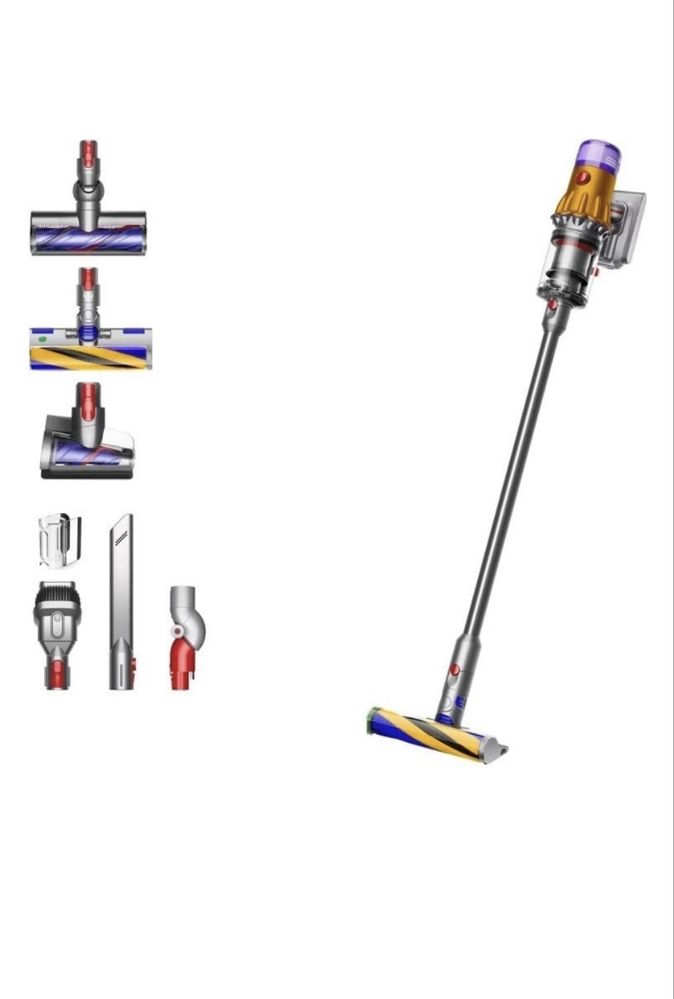 Пылесос Dyson V12 Detect Slim Absolute SV46 желтый, серебристый