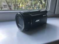 Видеокамера Sony FDR-AX53 4K + карта памяти SanDisk 128gb + бленда