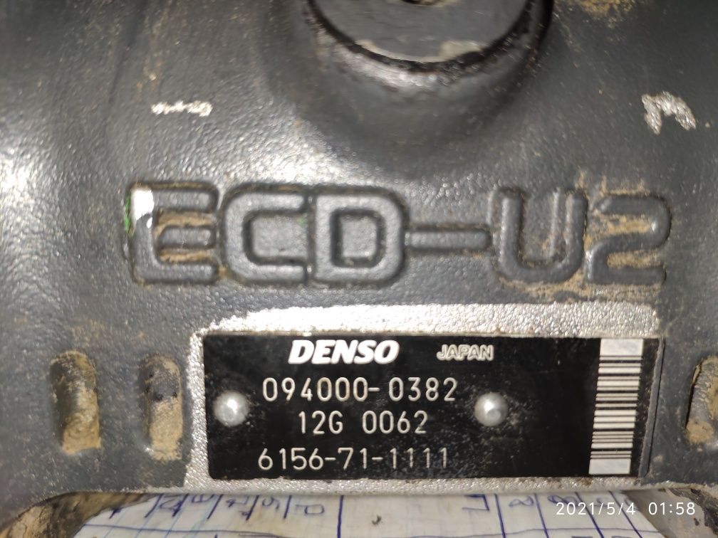 Продам Топливный насос denso 094-!000!-0382 12G,6156!-71!-1111 Komatsu