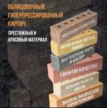 Кирпич облицовочный рваный полуторный пустотелый одинарный полонтелый