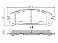 Колодки тормозные Toyota Highlander