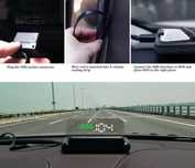 Проектор спидометра на лобовое стекло HUD  С-500 через OBD разъем