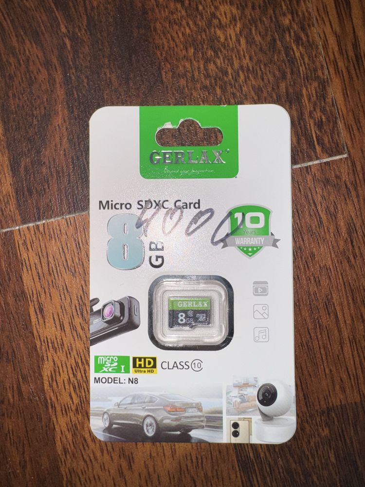 карта памяти Gerlax Micro SD Card N8 объемом 8 ГБ