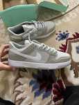 Dunk low новый серый белый цвет