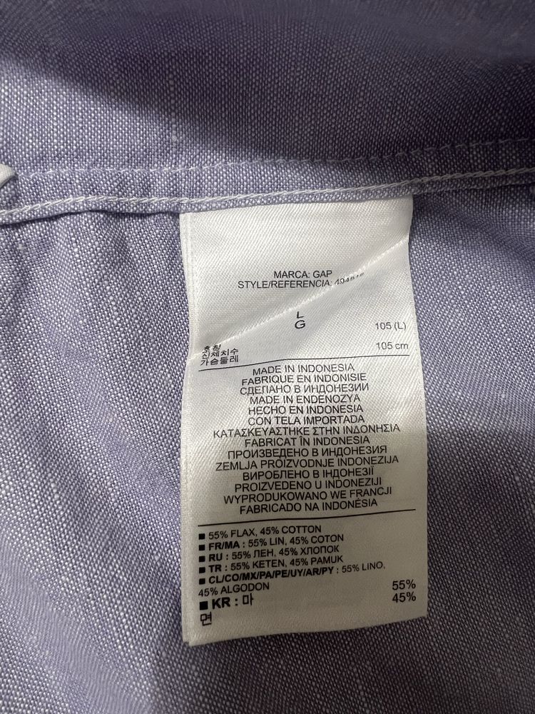 Рубашка мужская лён GAP