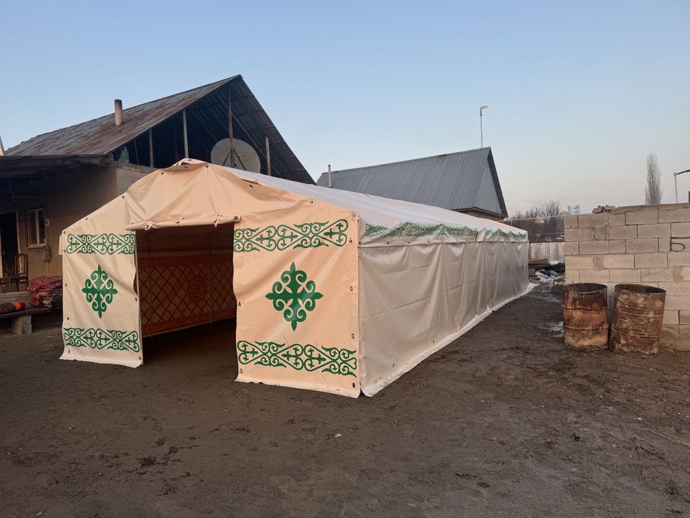Аренда палатка юурьа шатров қазан ошақ титан пасуда газон