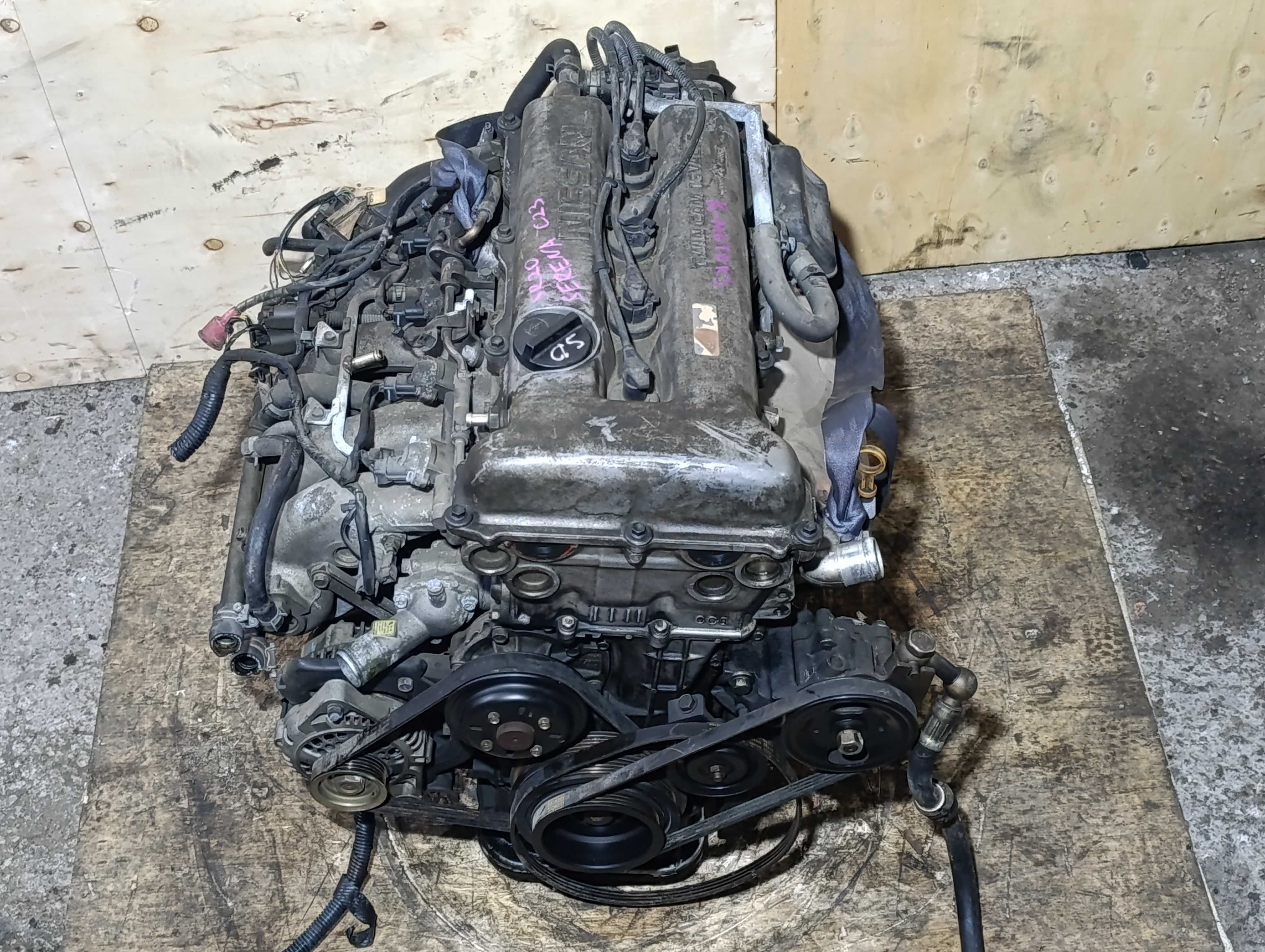 Двигатель продольный SR20 SR20de 2.0 Nissan Serena C23 RWD