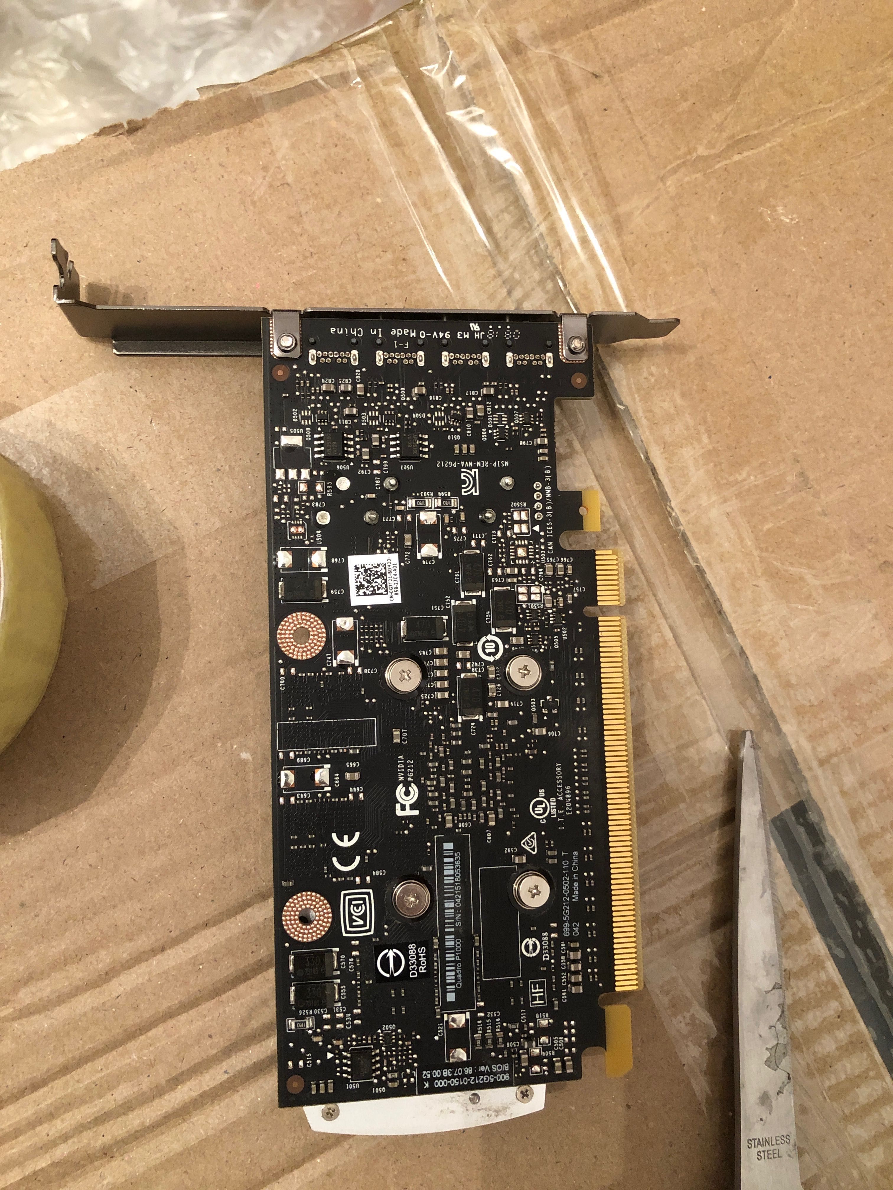Продам видео карты NVIDIA QUADRO P1000, 4GB
