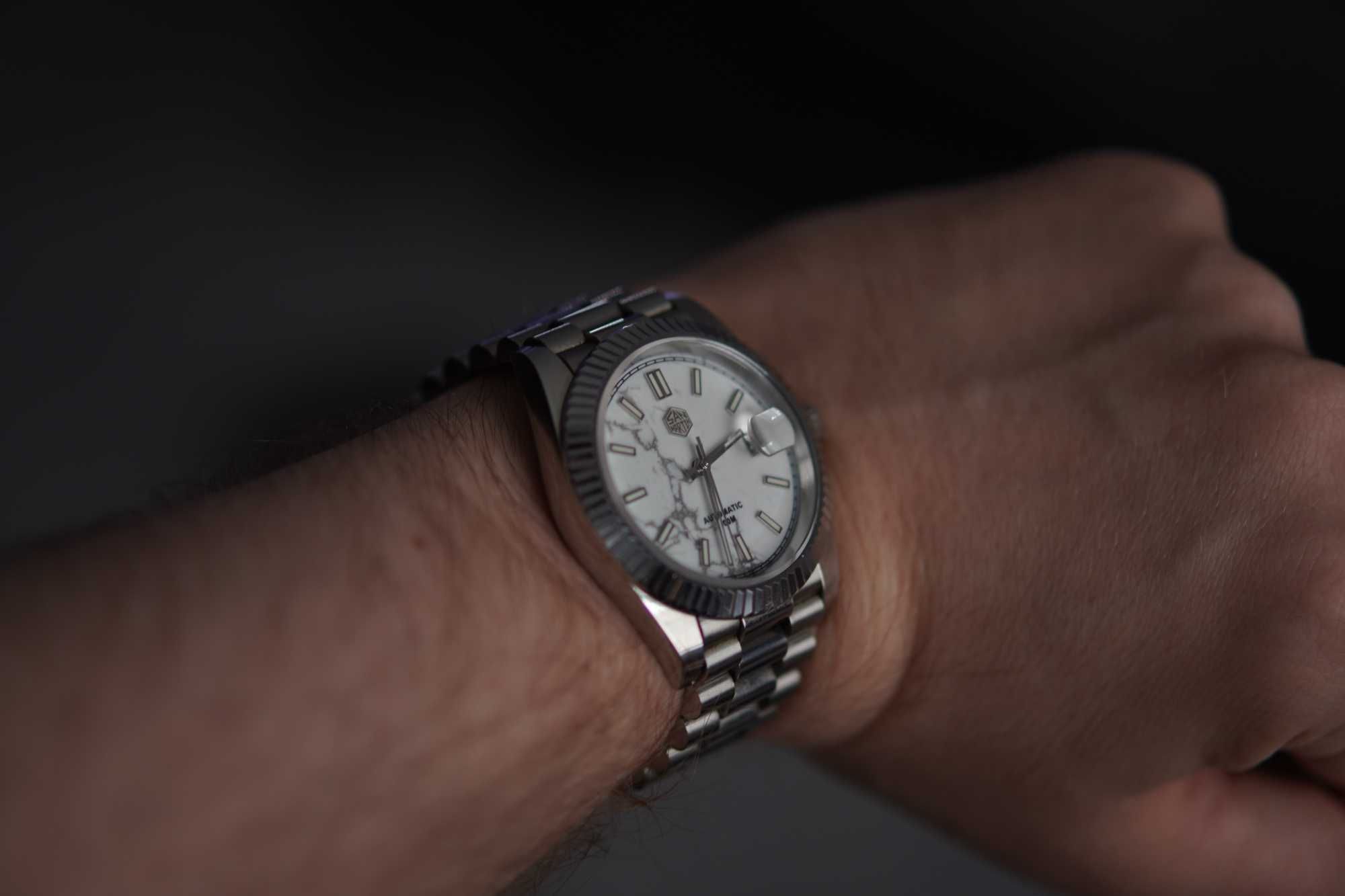 San Martin 39mm автоматические часы (Мраморный циферблат)