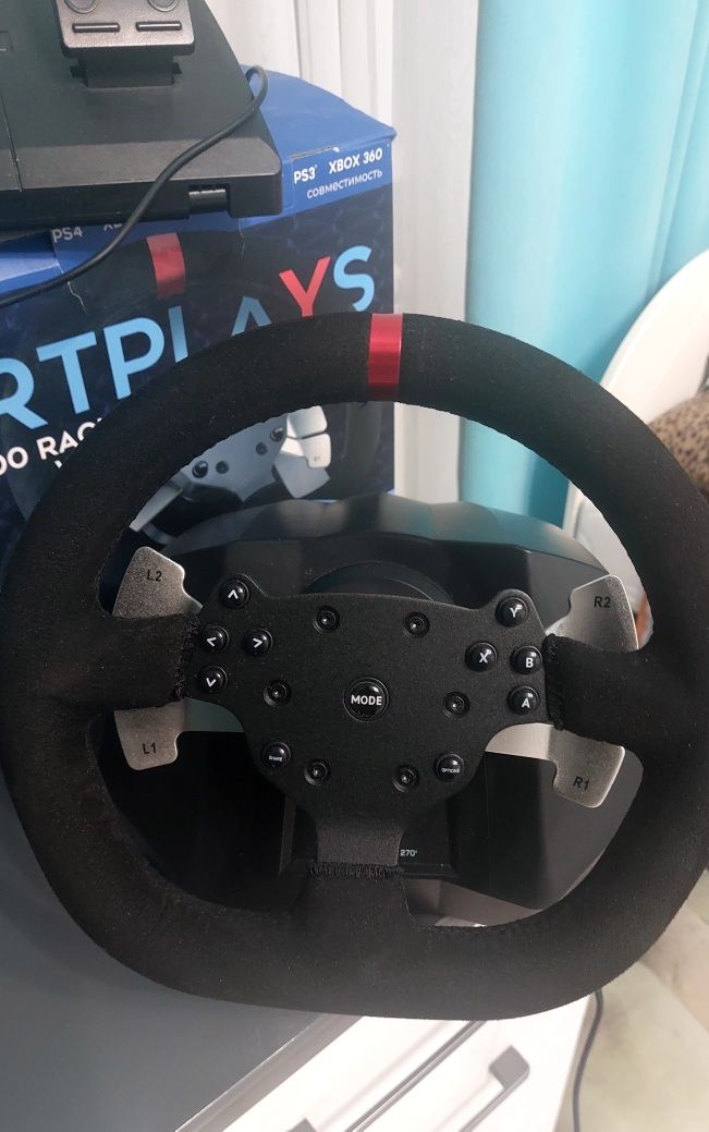 Игровой Руль Artplays V-1200 (Vibro Premium Leather Edition)
