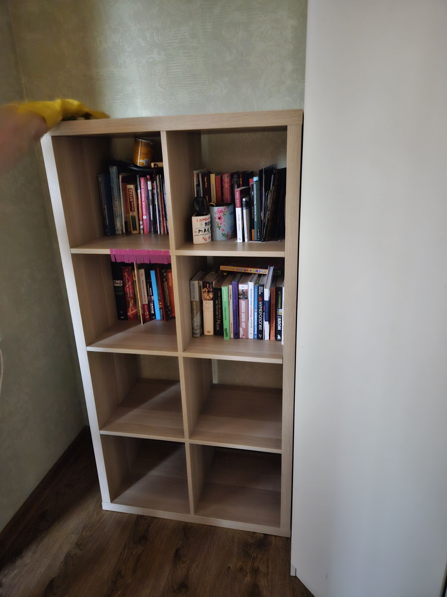 Стеллаж IKEA Каллакс, 8 ячеек, дуб белёный