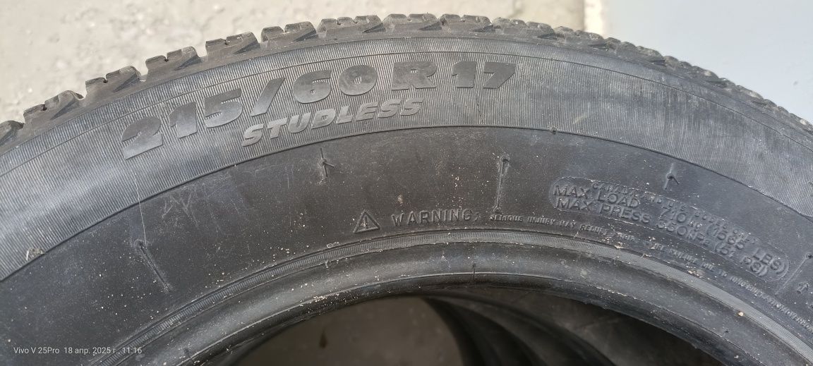 Зимние Шины Michelin R17 в хорошем состоянии
