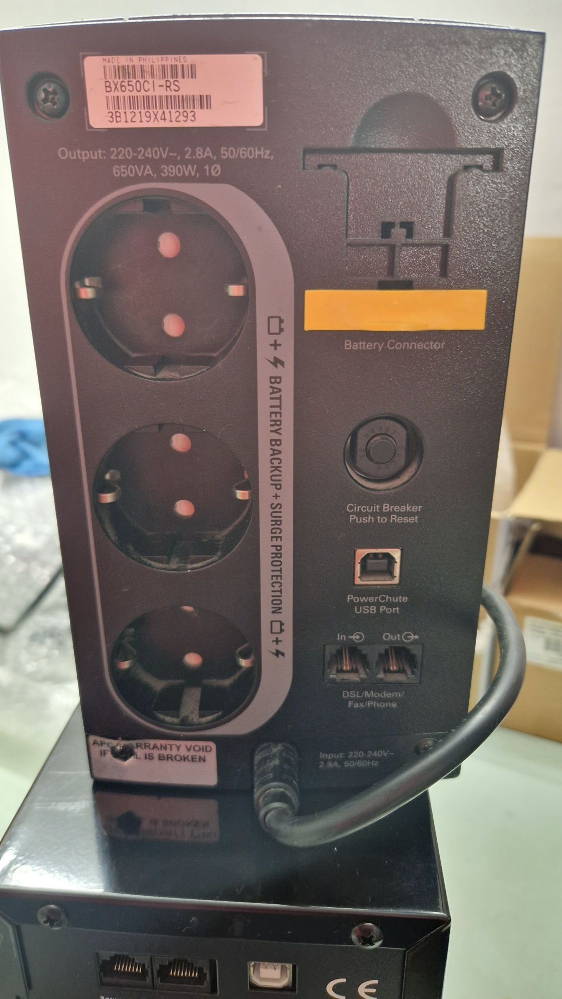 Источник беспирибойного питания APC BX-650