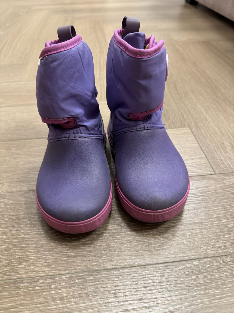 Сапоги crocs c9 деми фиолет/ Сапоги crocs c9 на дождь осень желтые