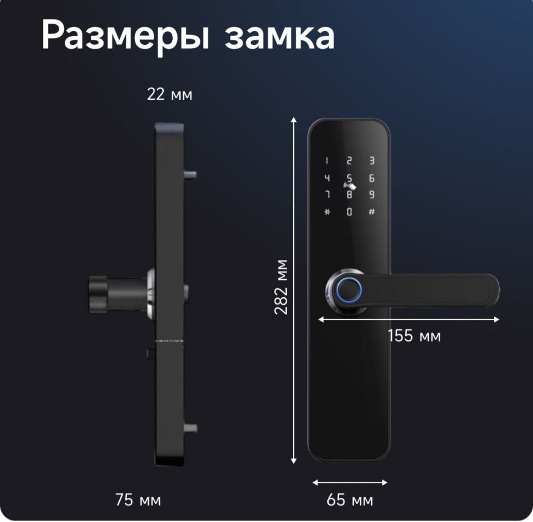 Умный биометрический WiFi замок