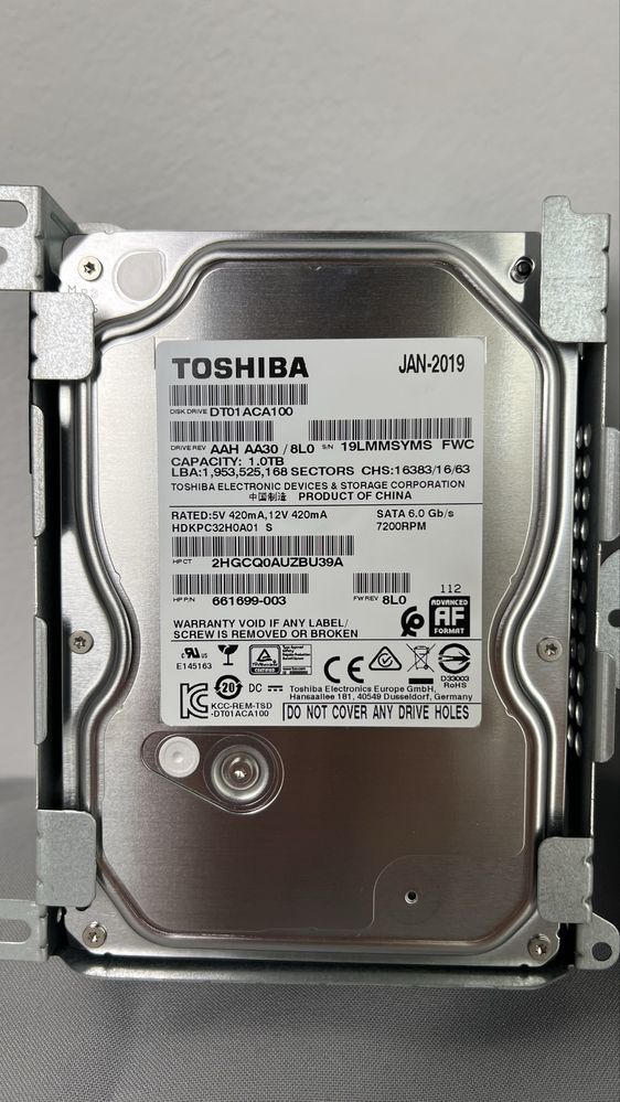 Жесткий диск HDD SATA 1000GB| Здоровье 100% |