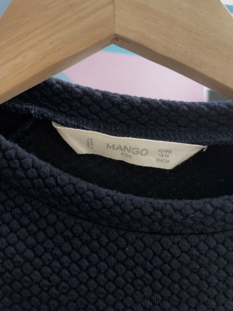 Школьный синий пиджак и платье Mango для девочек
