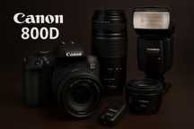 Canon 800d + 5 обьективов вспышка синхронизатор и Риг для съёмок