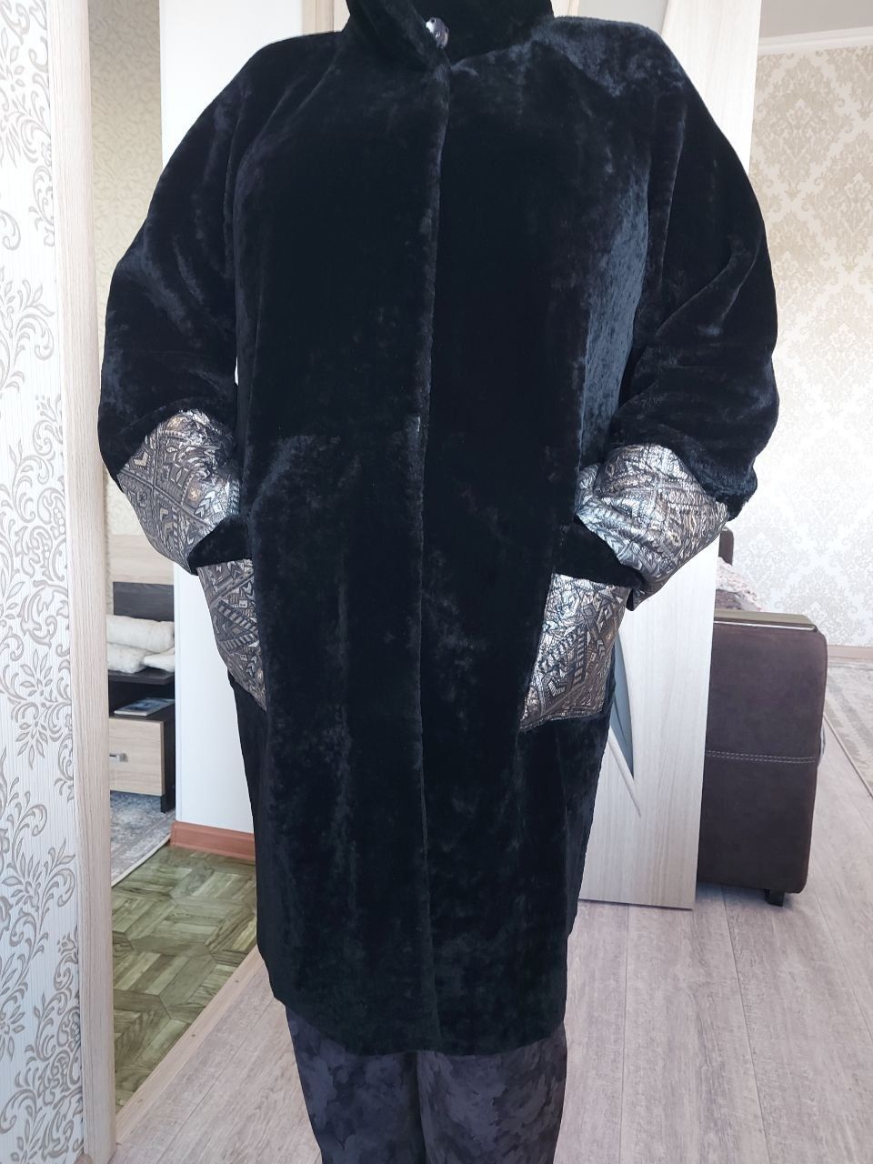 Женская кожаная дублёнка