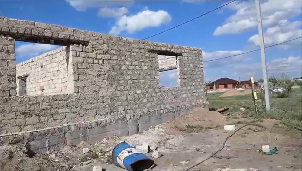 Земельный учаток с Недостройнным домом ж/м Шыгыс