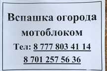 Вспашка огорода мотоблоком