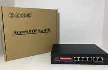 PoE коммутатор, 4 портовый + 2 uplink