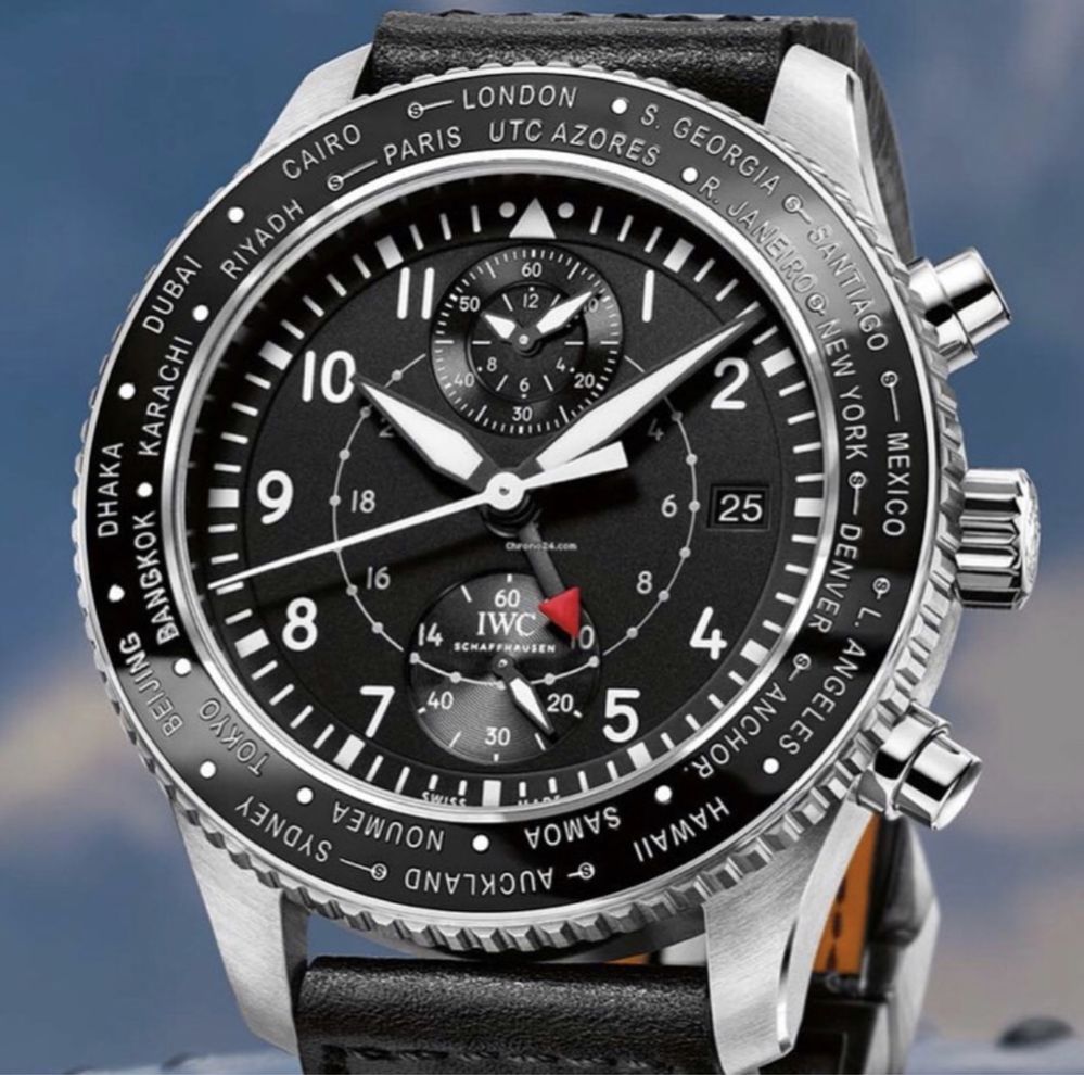 СКИДКА !!! Швейцарские часы IWC Pilot's Watch Timezoner IW395001