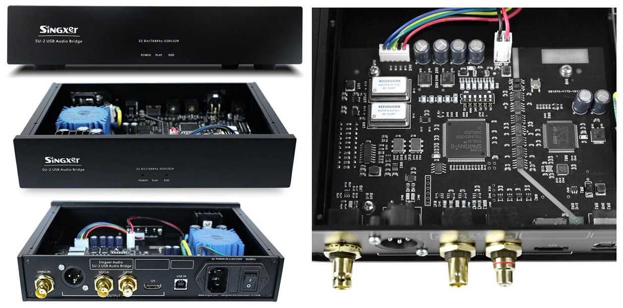 Аудио USB конвертер Singxer SU-2 (USB -> I2S, AES/EBU, COAX RCA & BNC)