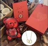 Best Wishes Hug Bear шкатулка мишка с розой женский набор