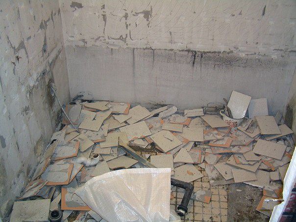 Демонтаж кафела , пола , стен , здания , саружения  не дорога
