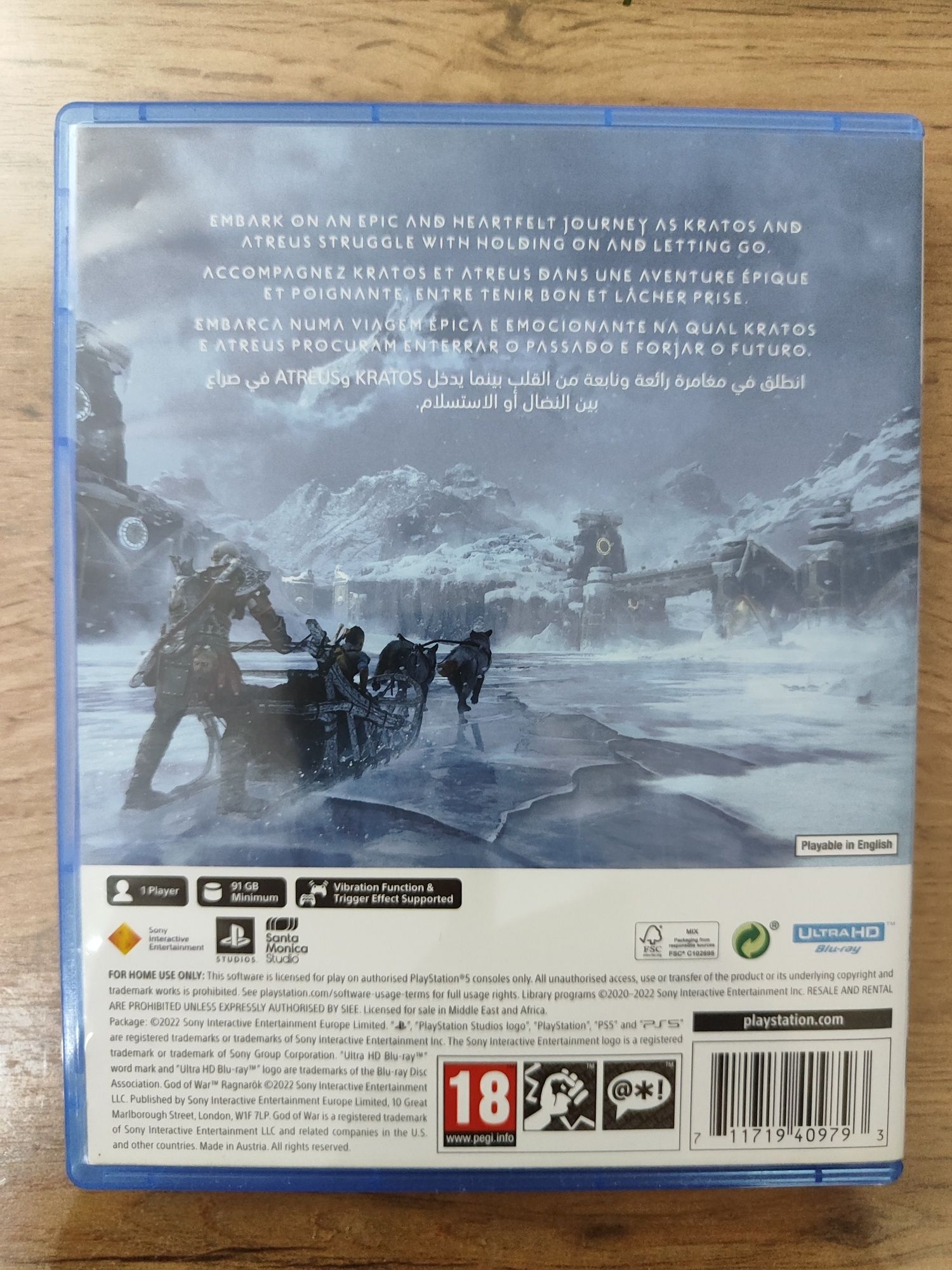 Продам диск God of war Ragnarok на ps5