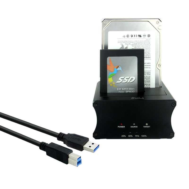 Док-станция ShuoLe SL-D2U3X черный