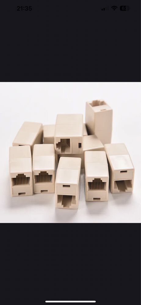 10шт  Соеденительная Lan муфта rj45 соеденители для  lan кабелей rj45