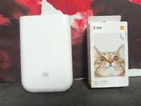 Продам компактный фотопринтер Xiaomi + специальная фотобумага 80 штук