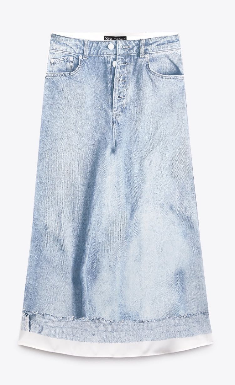 Летняя сатиновая юбка Zara