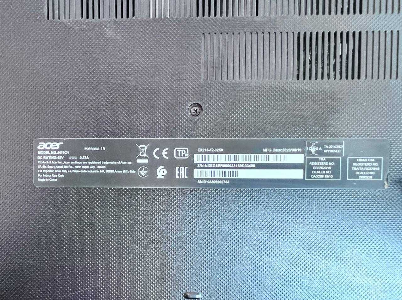Ноутбук Acer  i3/4GB/256GB SSD
