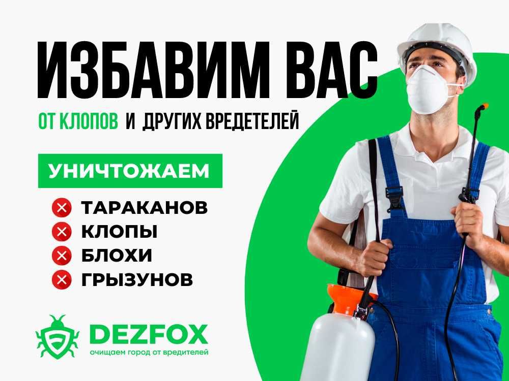 Дизинфекция Дезинсекция От Клопов Тараканов Вши Клеш с Гарантей