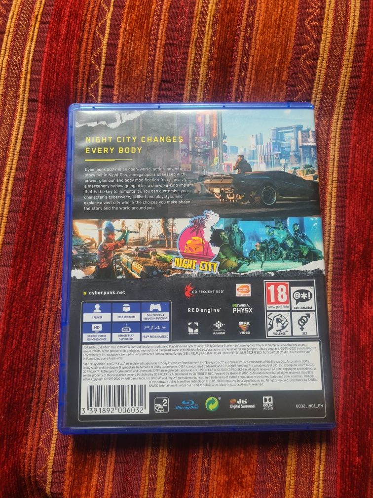 Видеоигра Cyberpunk 2077 для PS4