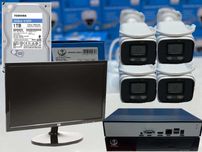 Видеокамера комплект 4IP камеры 4MP, Видеонаблюдение под ключ 195000тг