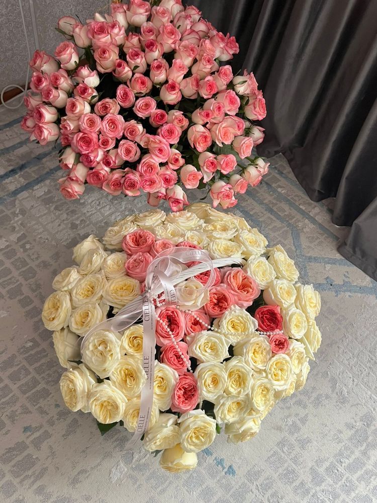Цветы 101 розовых роз