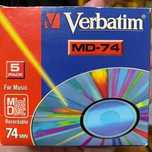 Мини диск MD74 производства Verbatim новые